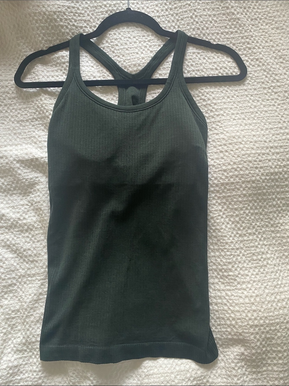 lululemon athletica Dark Green Ribbed Tank